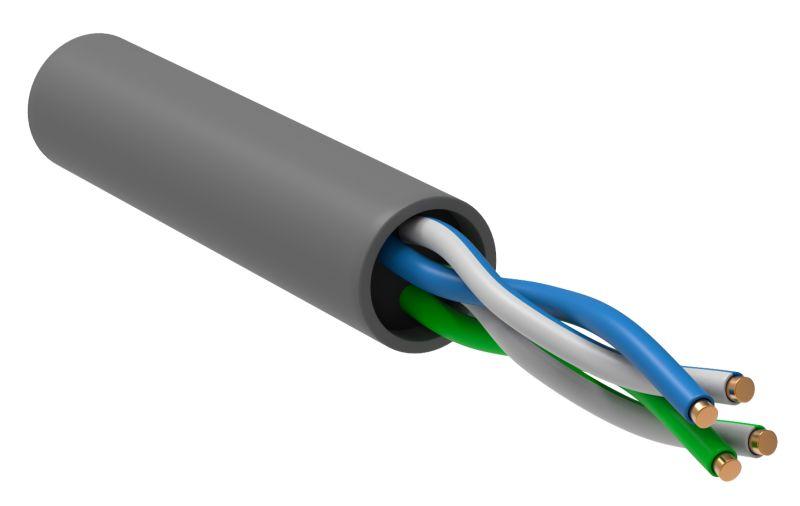 Кабель витая пара U/UTP кат.5e 2х2х24AWG solid CCA PVC GENERICA сер. 305м (м) ITK 