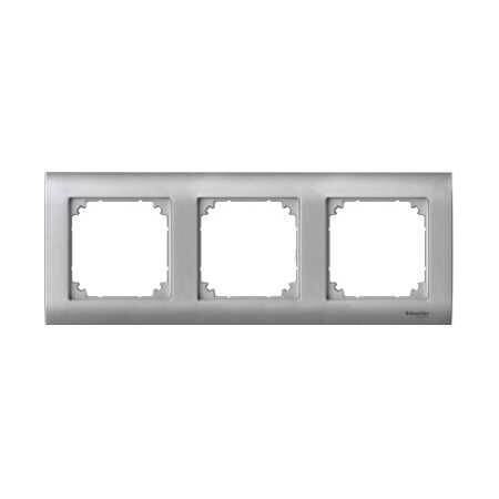 Рамка 3 поста Schneider Electric MERTEN M-ARC, алюминий, MTN485360