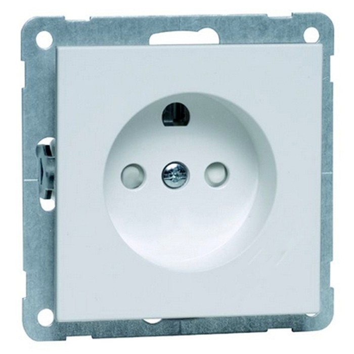 Розетка PEHA by Honeywell NOVA, скрытый монтаж, с заземлением, со шторками, черный, 041311
